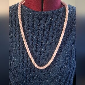 Elegant Pink Beaded Necklace